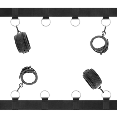 Set BDSM Completo con Manette e Cavigli Regolabili per Gioco Dominance
